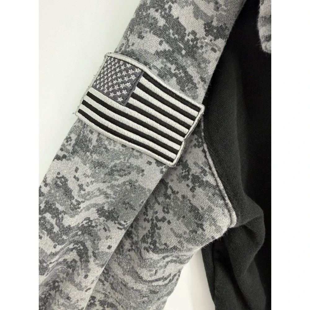 Ariat Boys Hoodie XS 7 Black Camo Flag Western Tactical Outdoor Rustic Americana